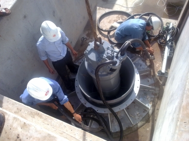 CUNG CẤP VÀ LẮP ĐẶT 2 BƠM CHÌM FLYGT PL7081 160KW  - DỰ ÁN NHÀ MÁY NƯỚC ĐỒNG TÂM